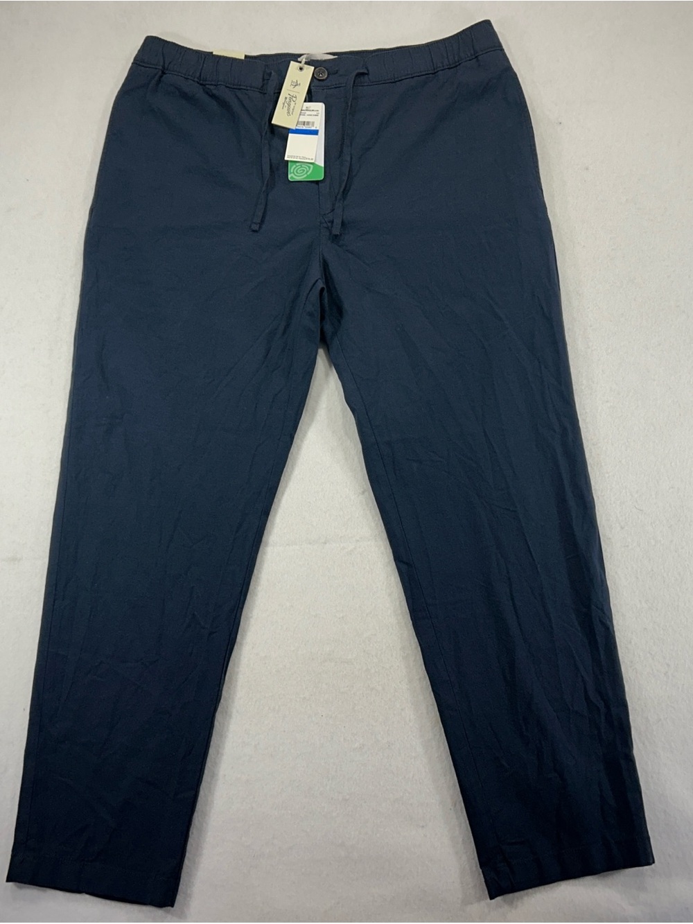 Original Penguin Mens XL Navy Slim Fit Stretch Pants NWT Drawstring
